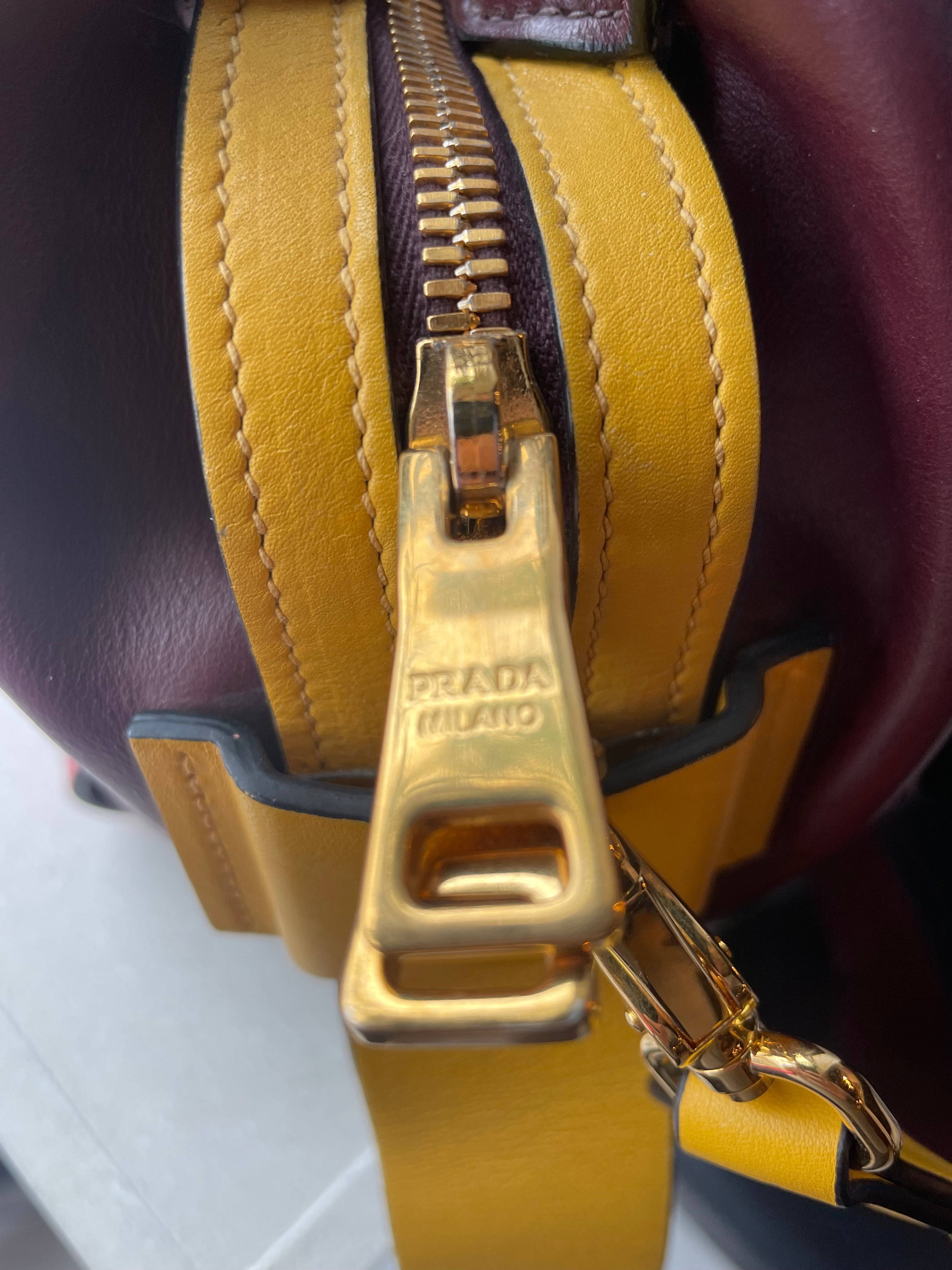 Prada Leather Ribbon City Bowling Bag - Extra Strap & Dustbag