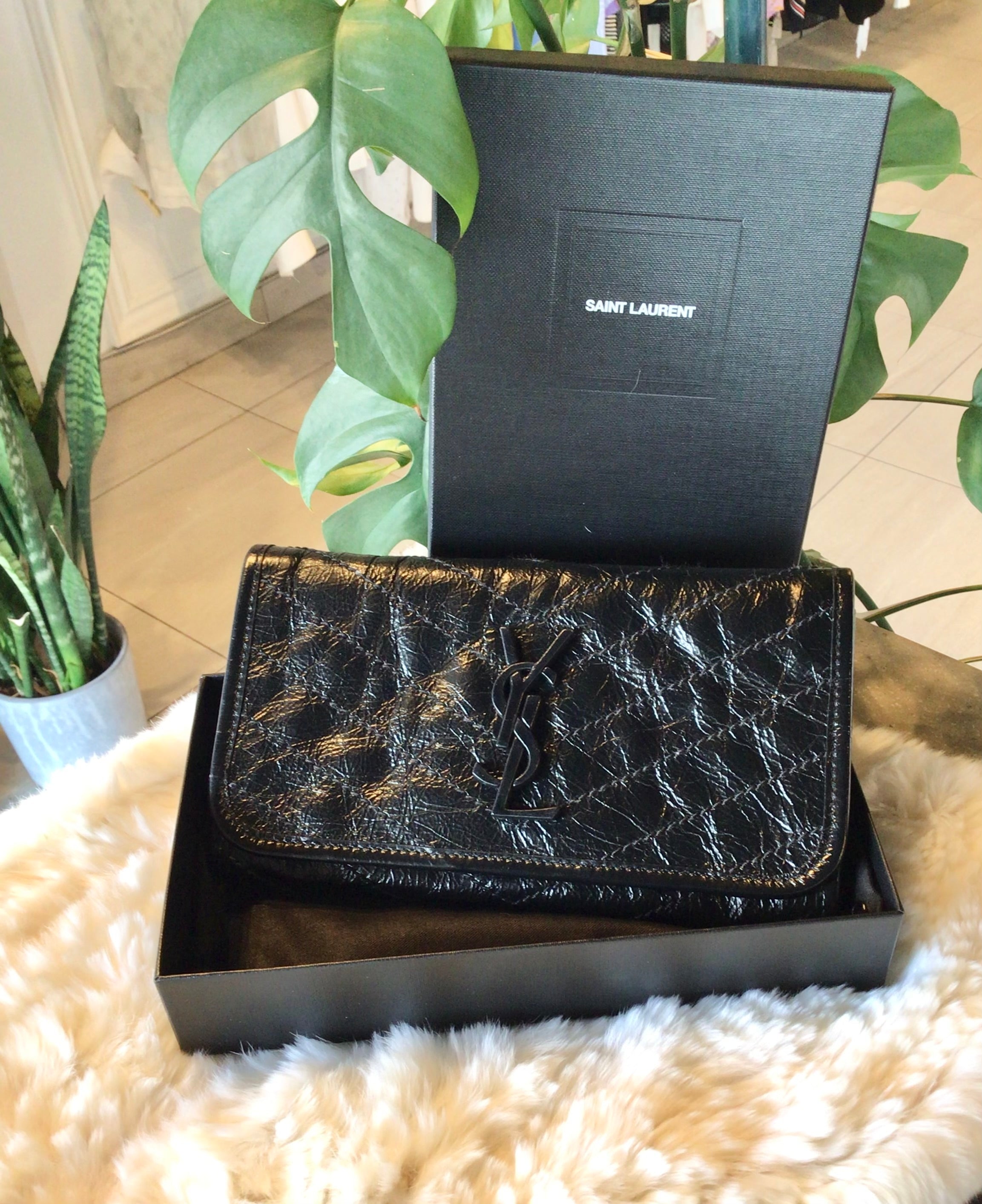 YSL Large Black Niki Wallet