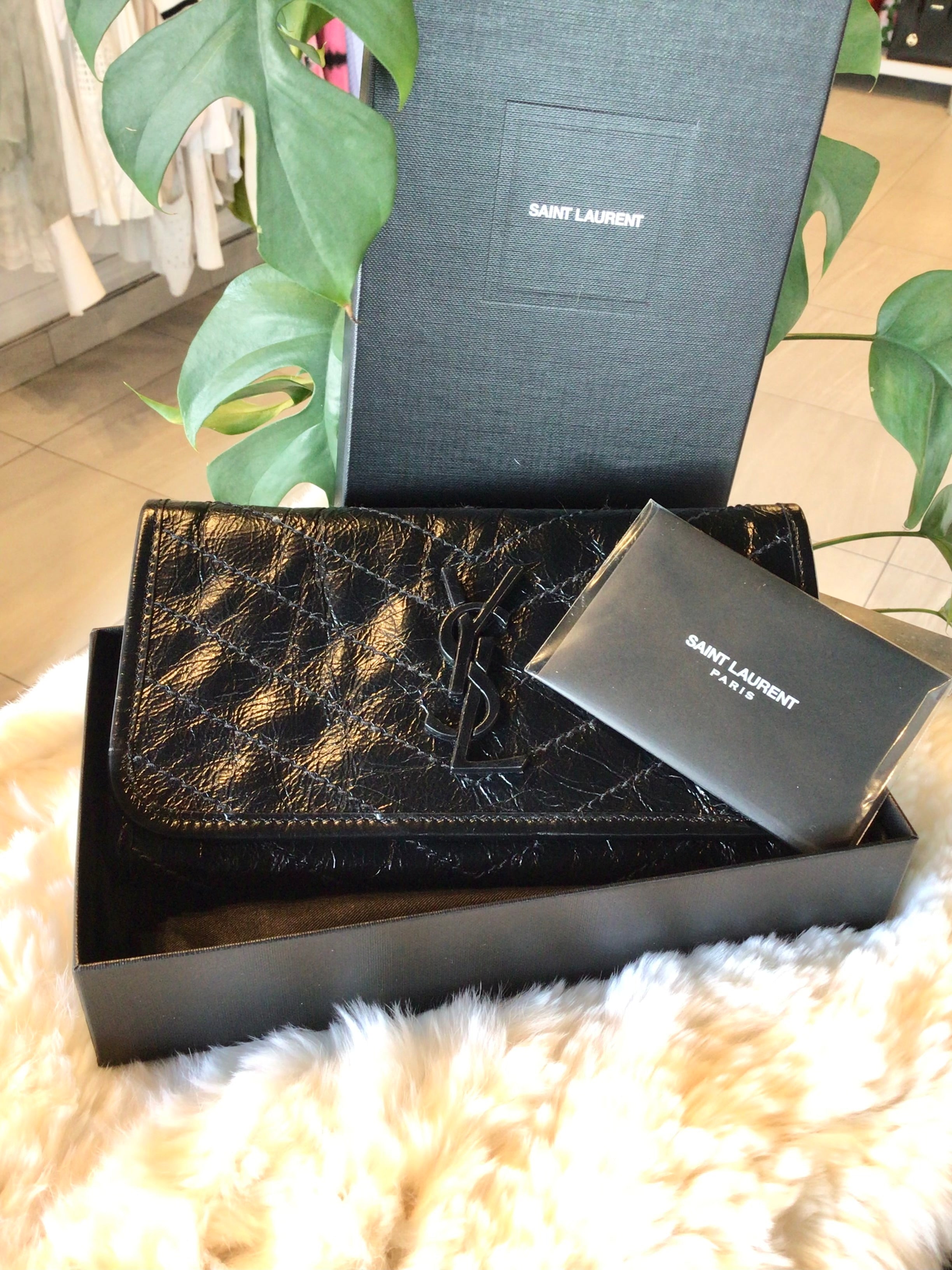 YSL Large Black Niki Wallet