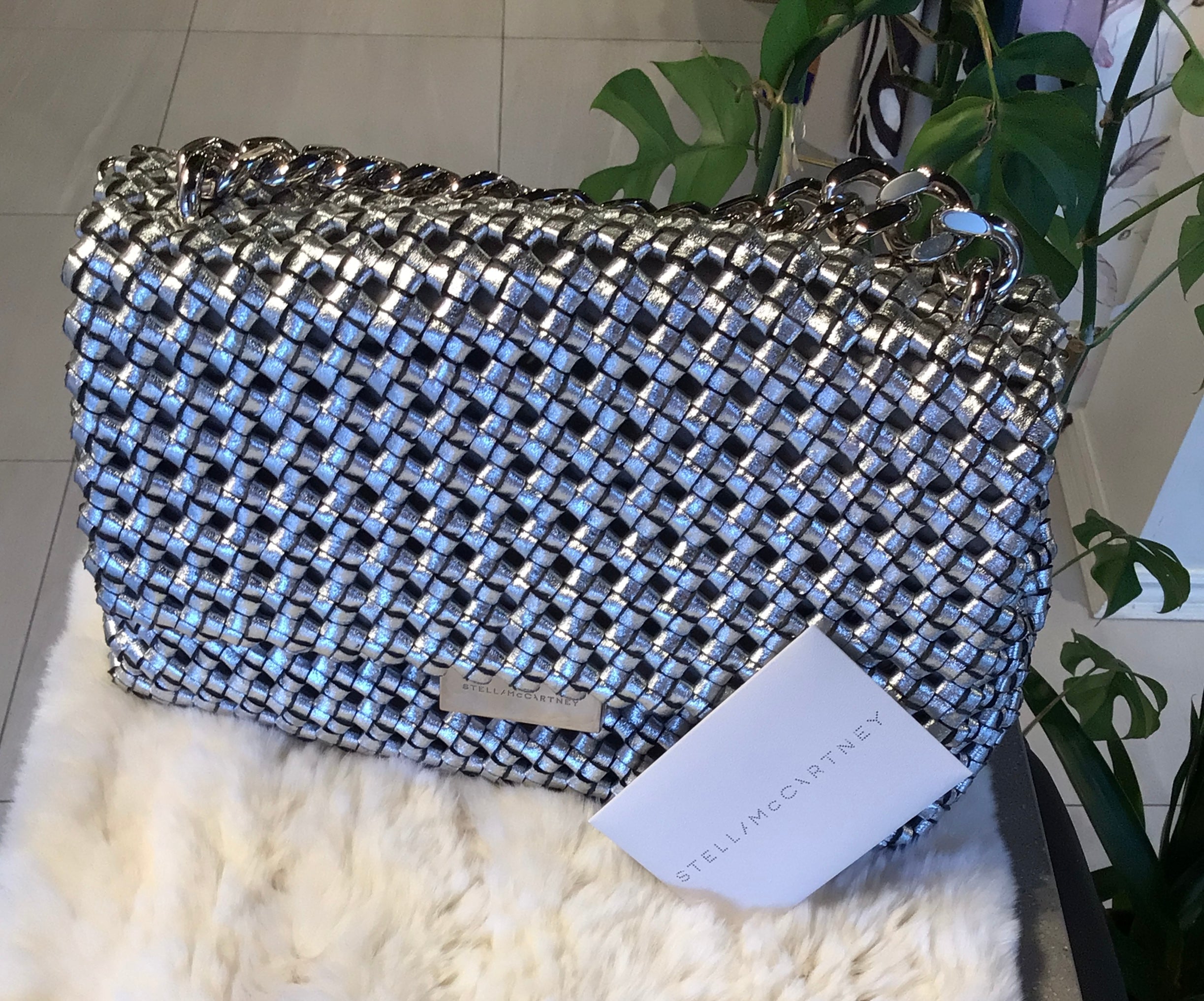 Stella Silver Leather Handbag