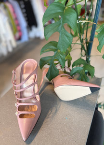 Gucci Pink Leather Mules