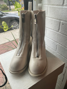 She’s She Cream Leather Boots