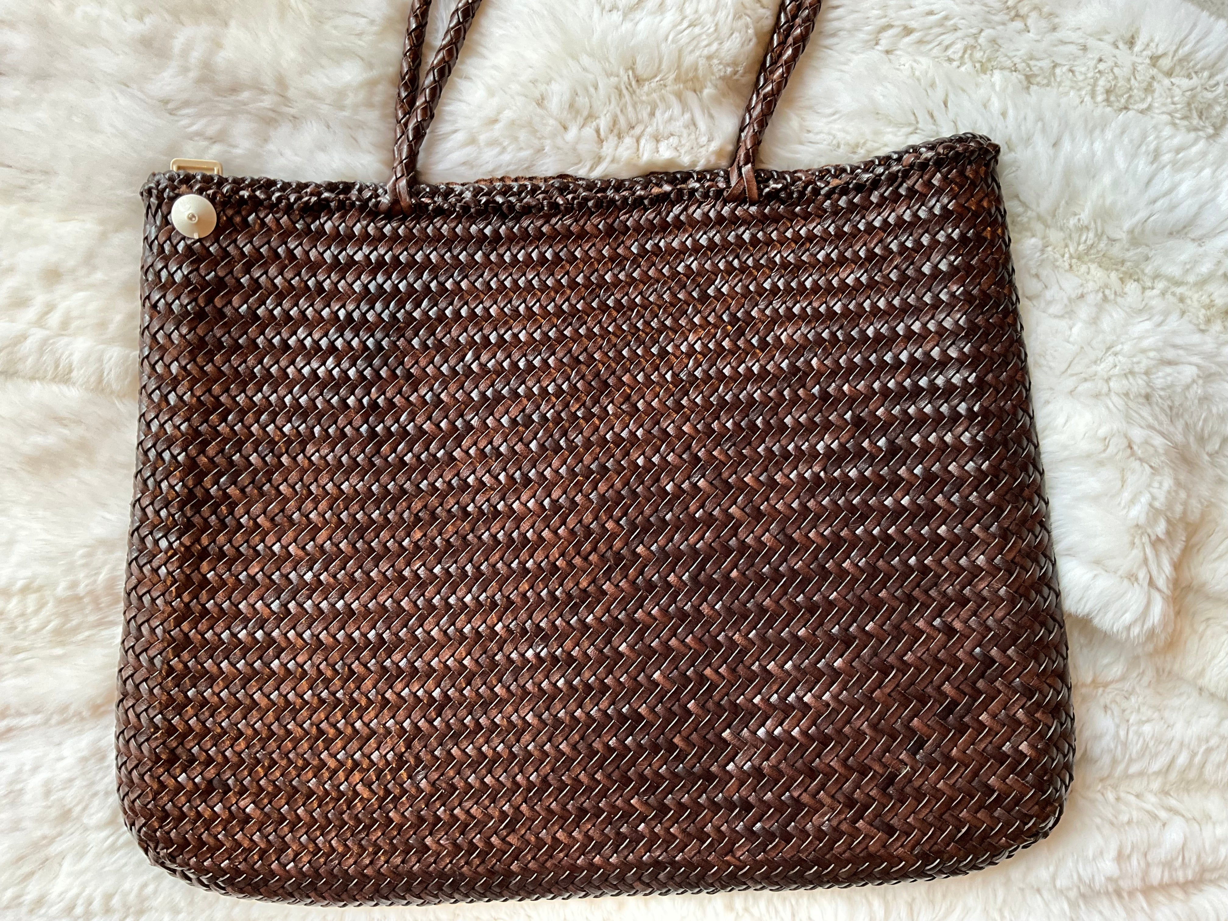 Dragon Diffusion Brown Leather Tote