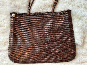 Dragon Diffusion Brown Leather Tote