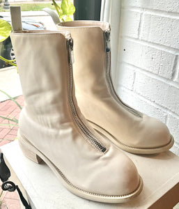 She’s She Cream Leather Boots