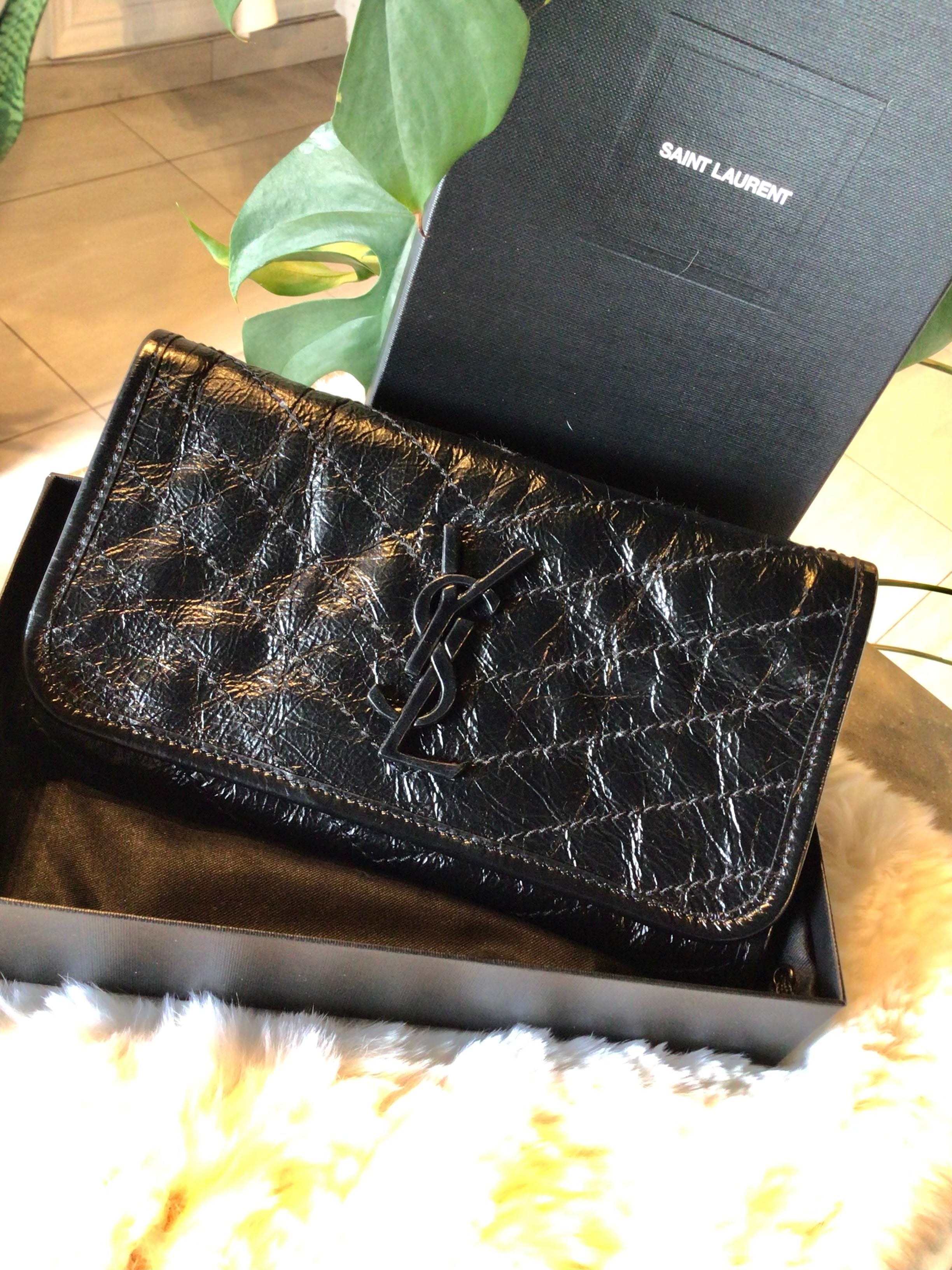 YSL Large Black Niki Wallet
