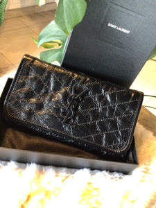 YSL Large Black Niki Wallet