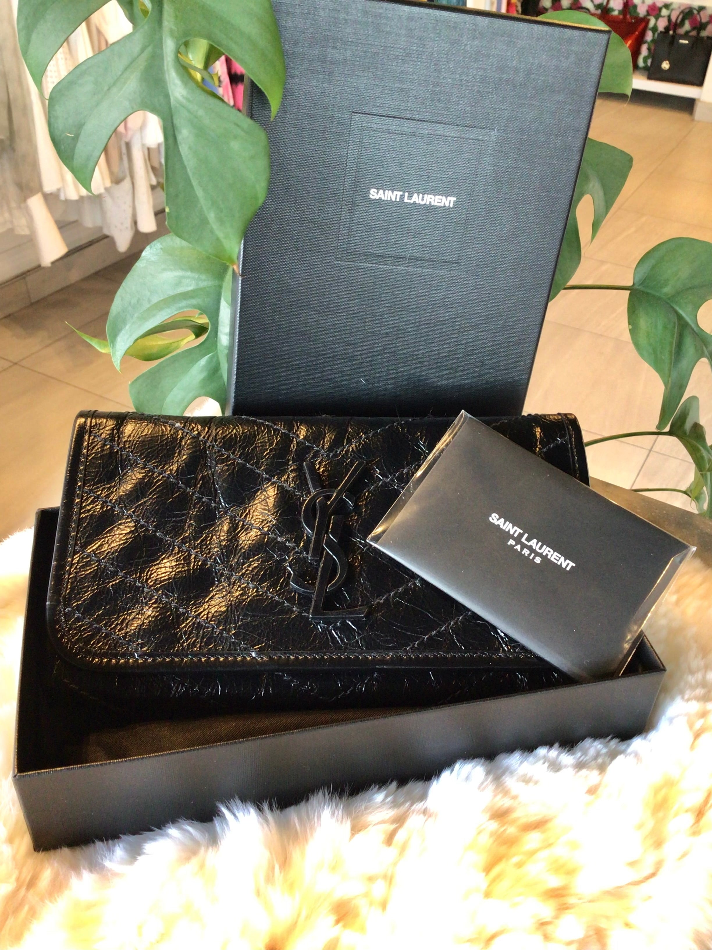 YSL Large Black Niki Wallet
