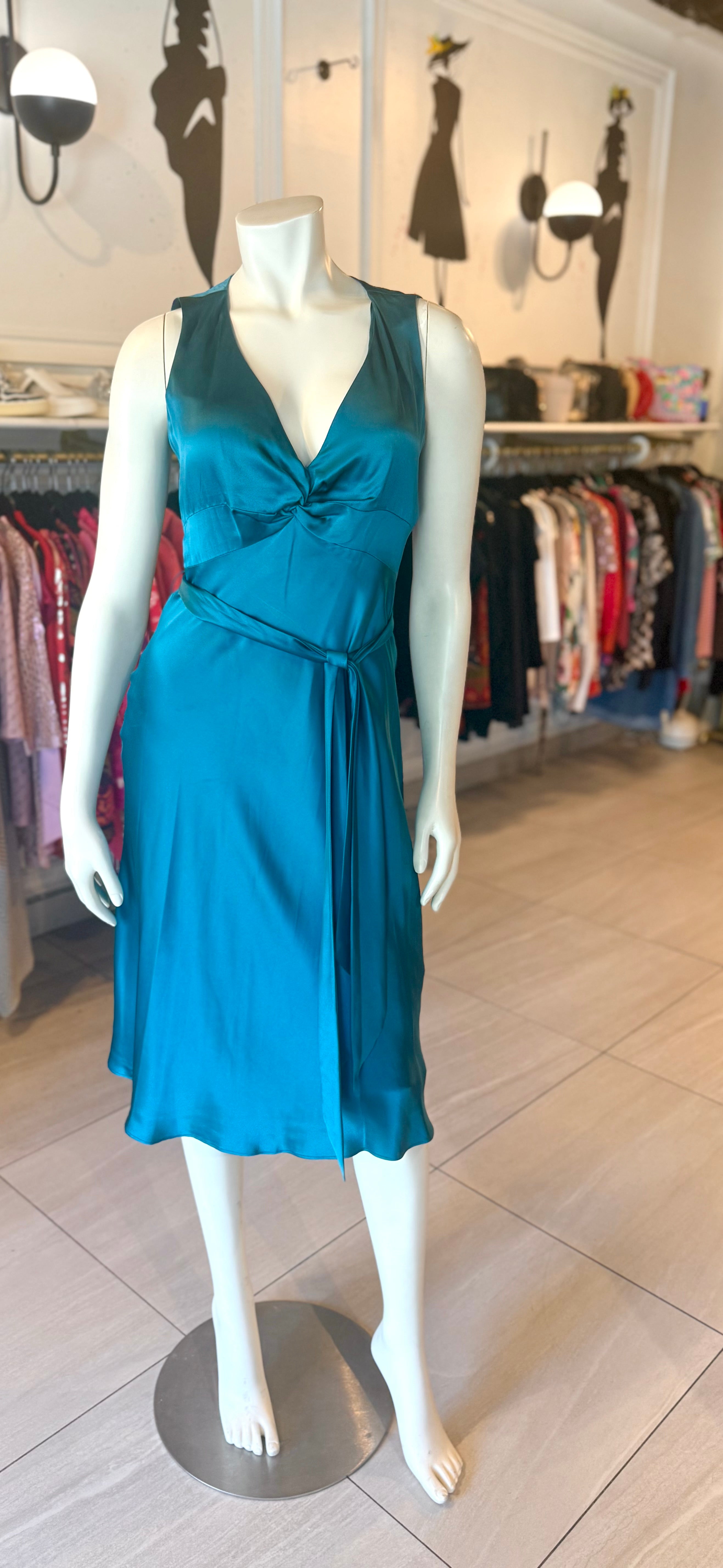 Laundry Blue Silk Dress (NWT)