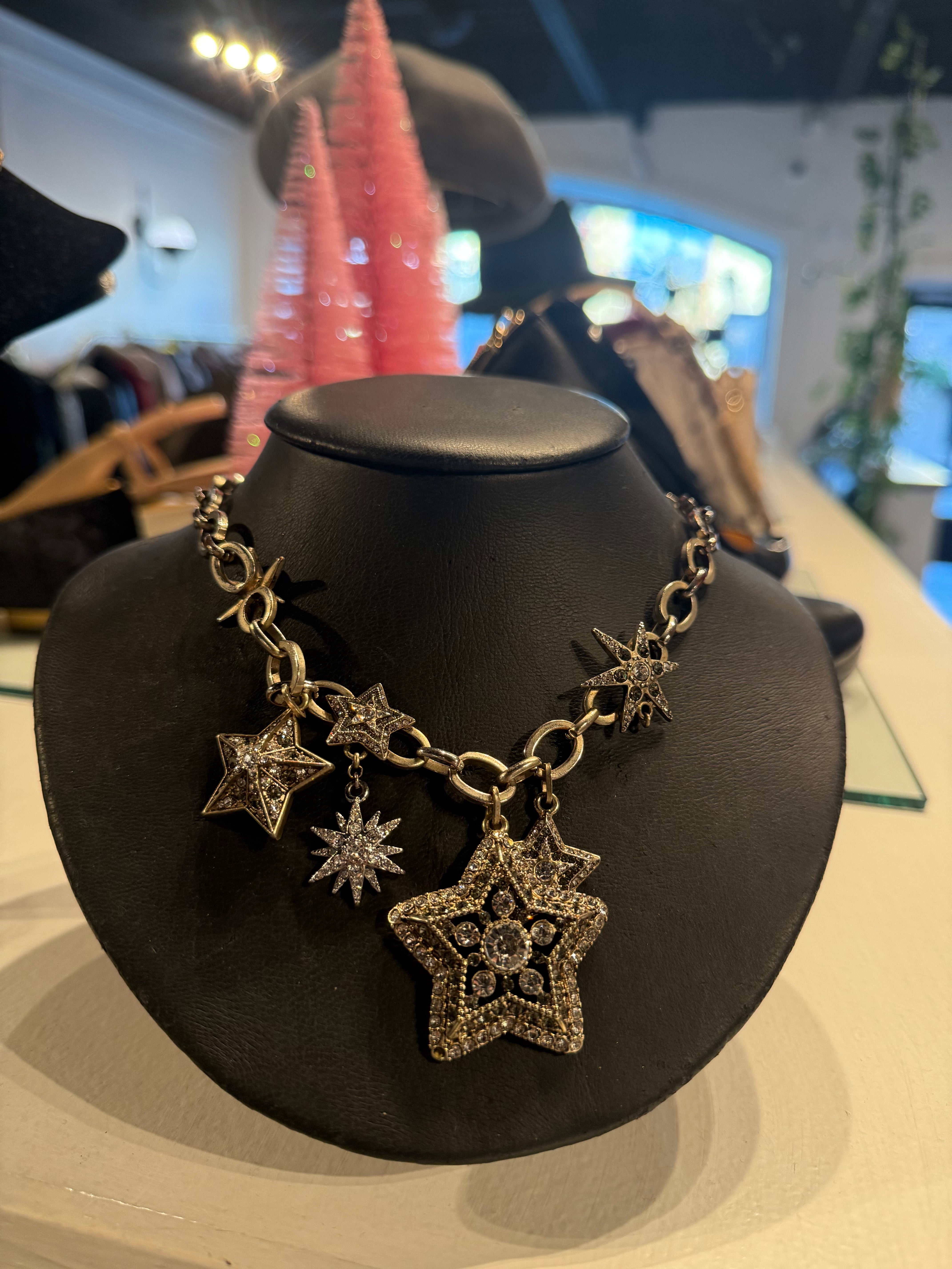 Crystal Encrusted Star Necklace