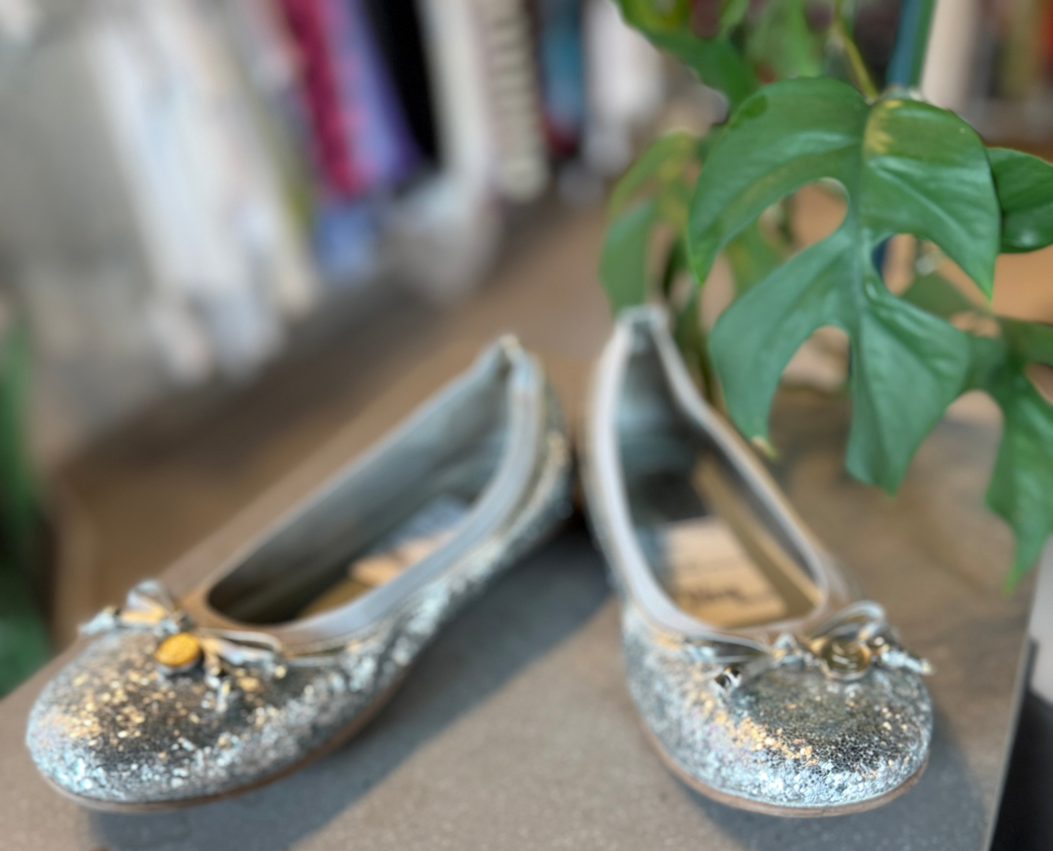 Michael Kors Silver Ballet Flats