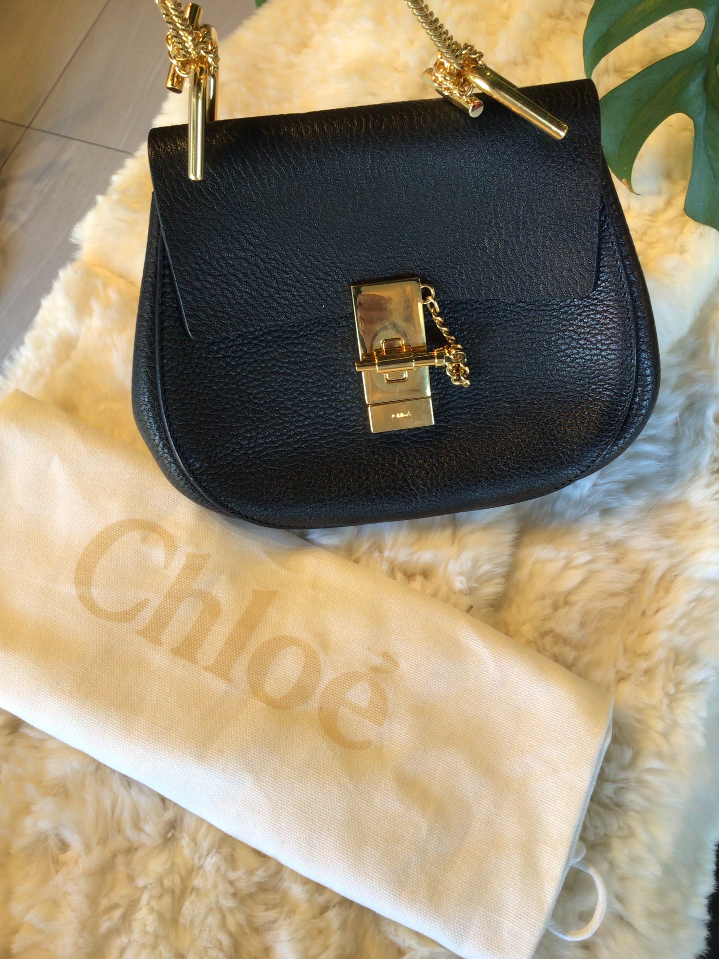 Chloe Black Leather “Drew” Handbag