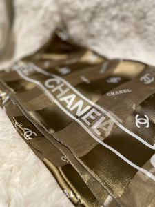 Chanel Gold Silk Scarf