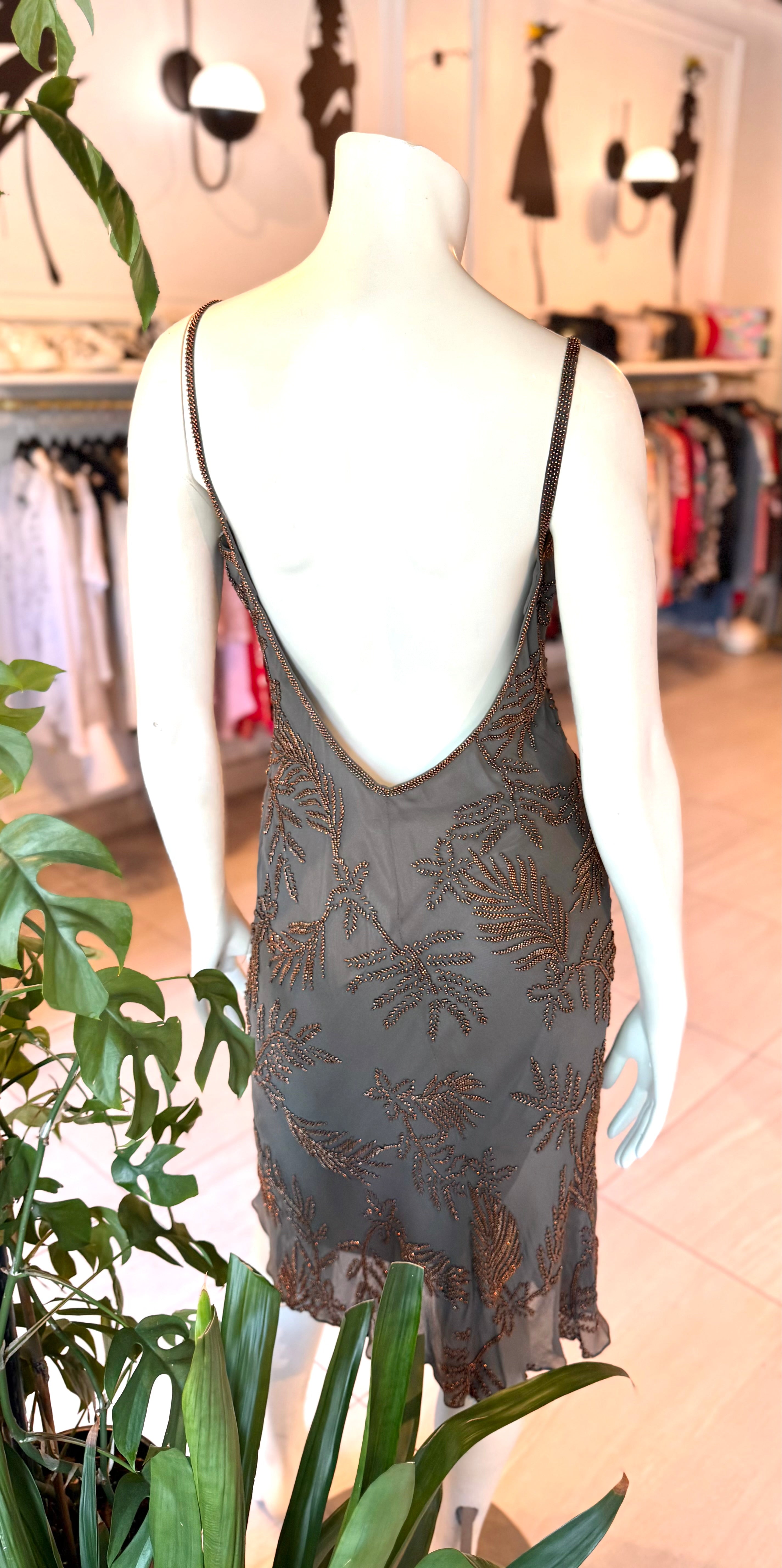 Halston Taupe Dress