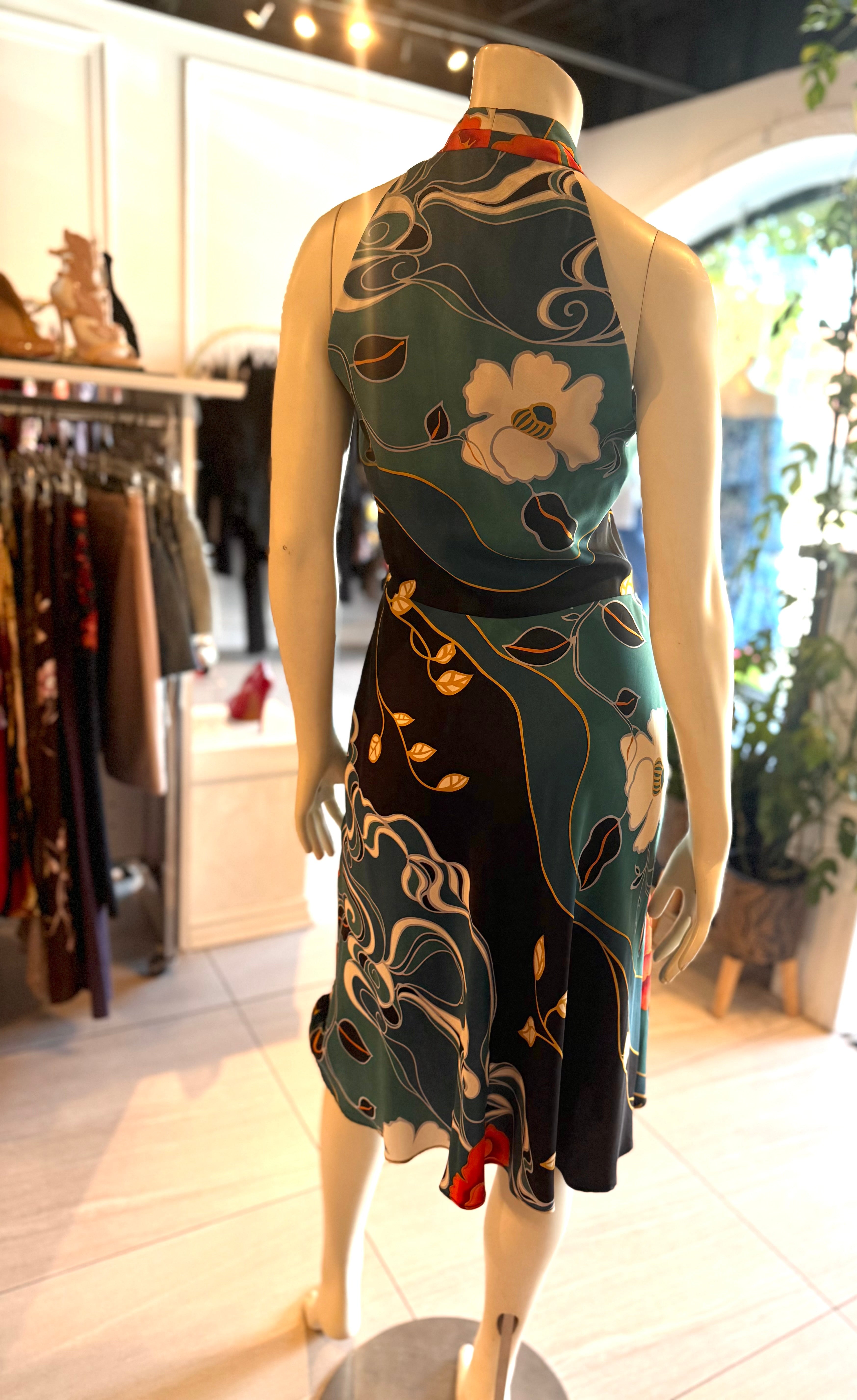 Laundry Blue Flower Pattern Dress(NWT)