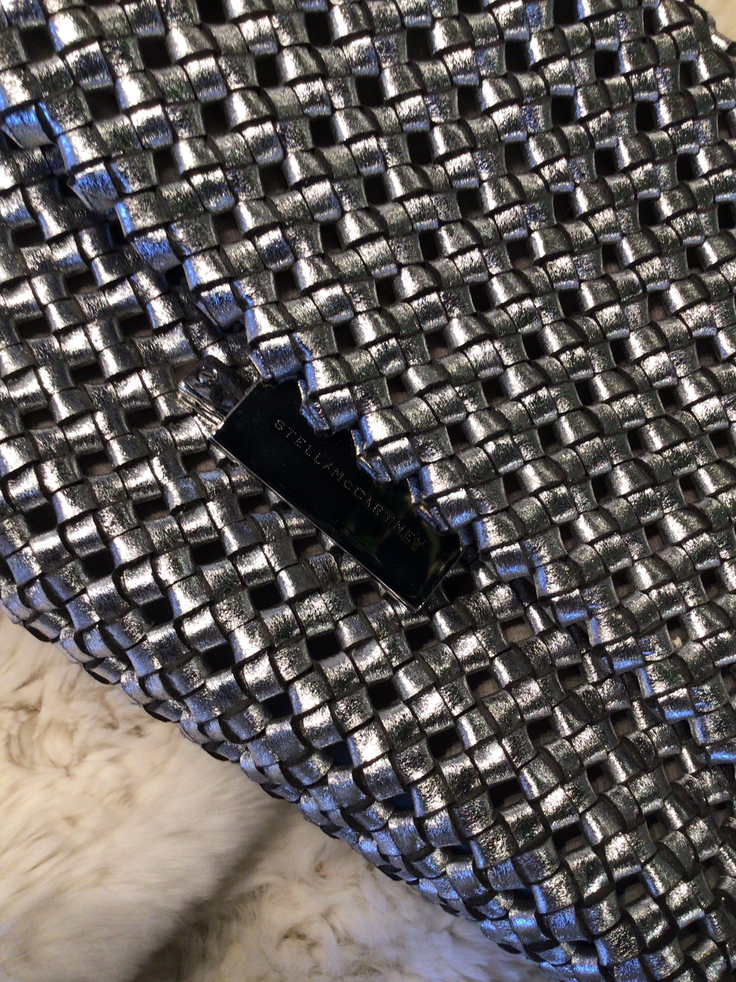 Stella Silver Leather Handbag