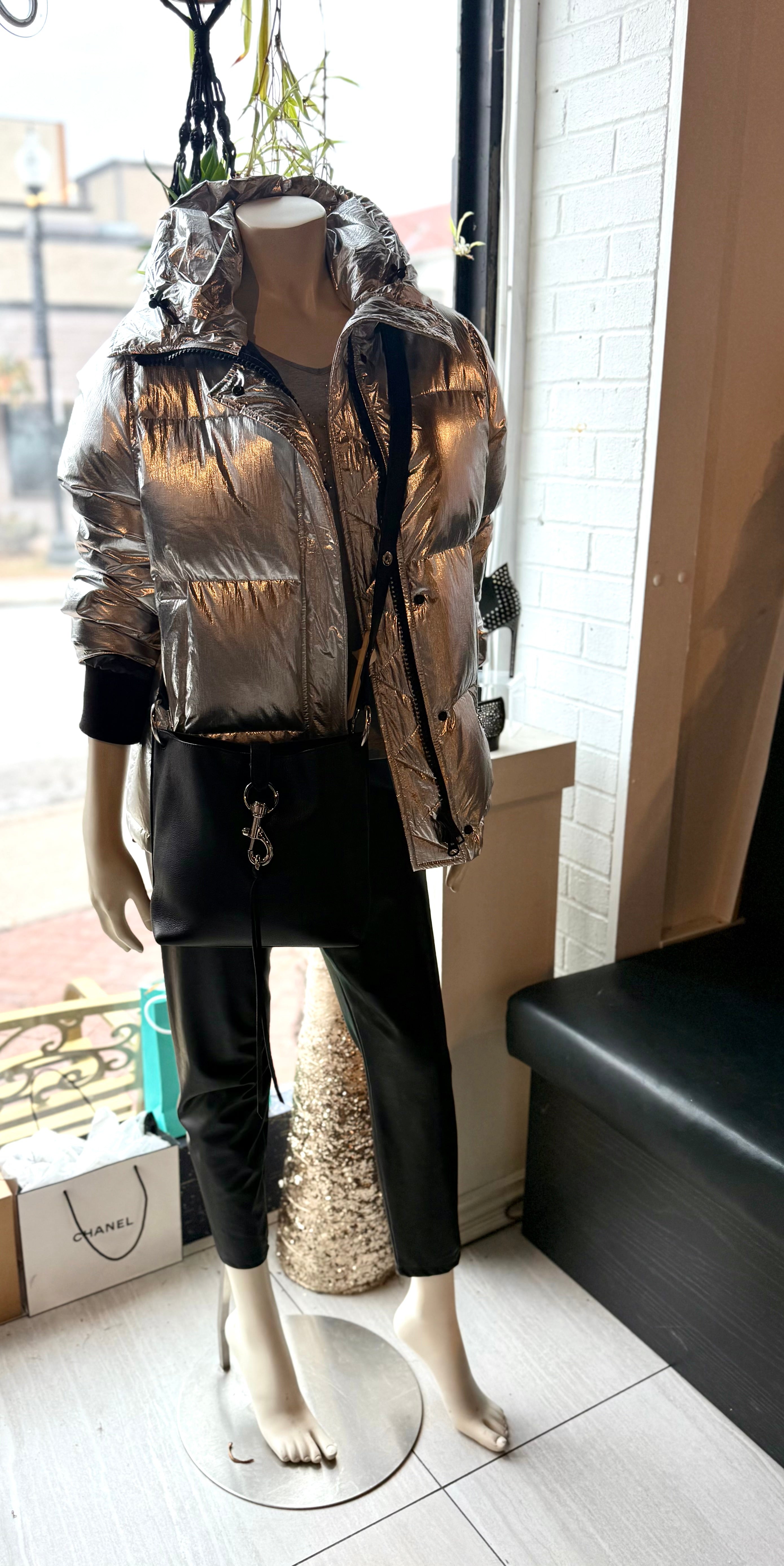 Escada Sport Silver Puffer Jacket