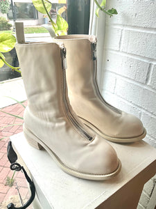 She’s She Cream Leather Boots