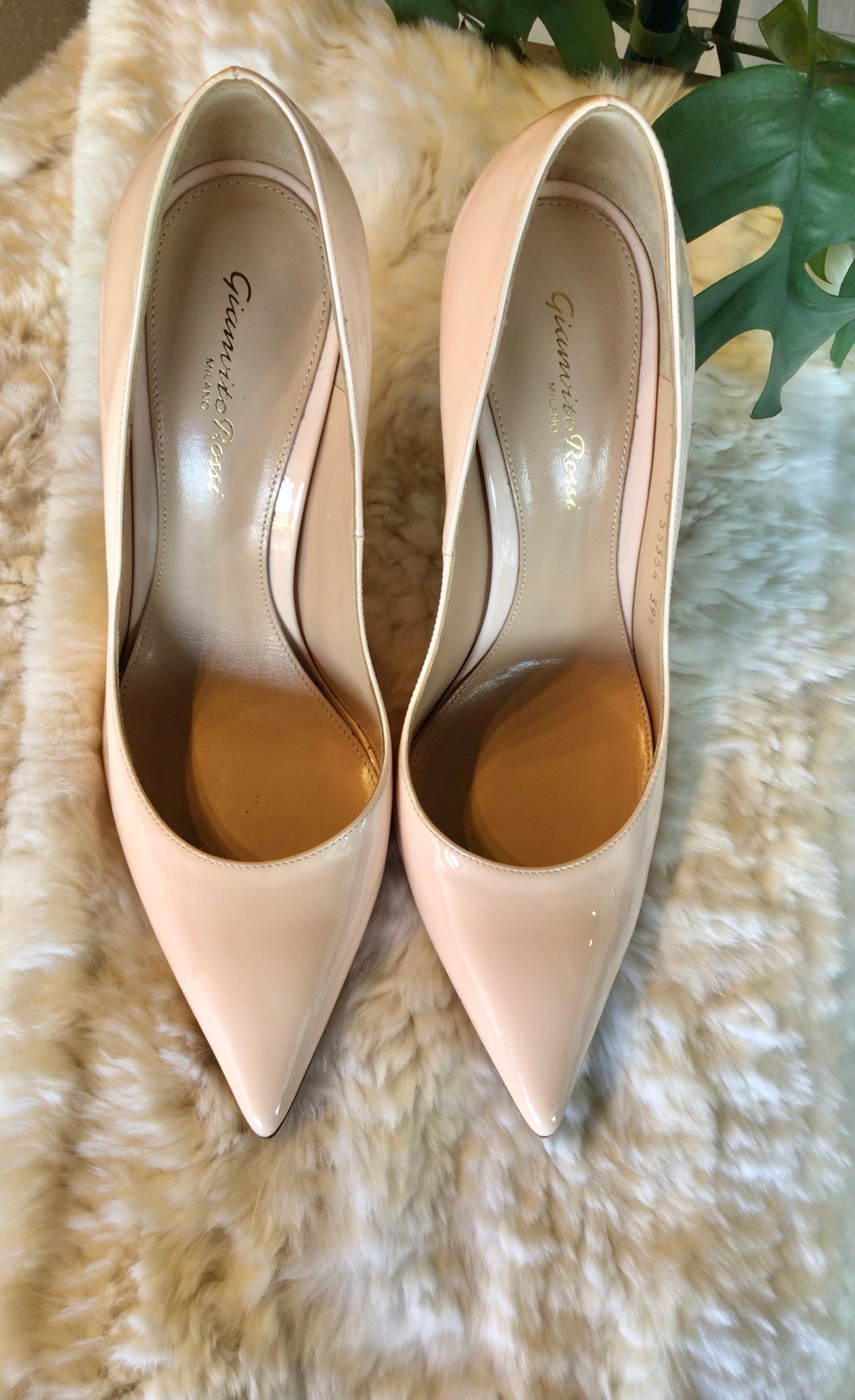 Gianvito Rossi Milano Nude Patent Pumps