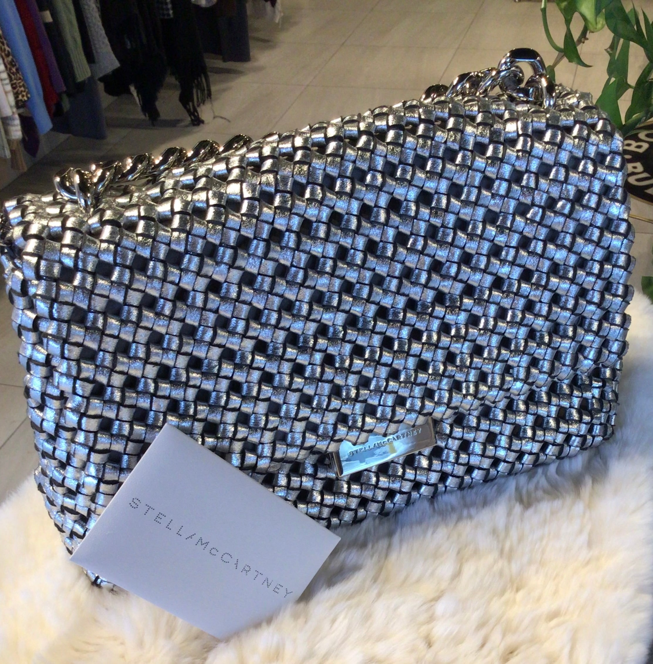 Stella Silver Leather Handbag