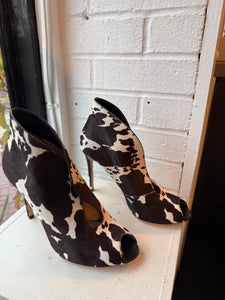 Gianvito Rossi Animal Print Cow Fur Heels