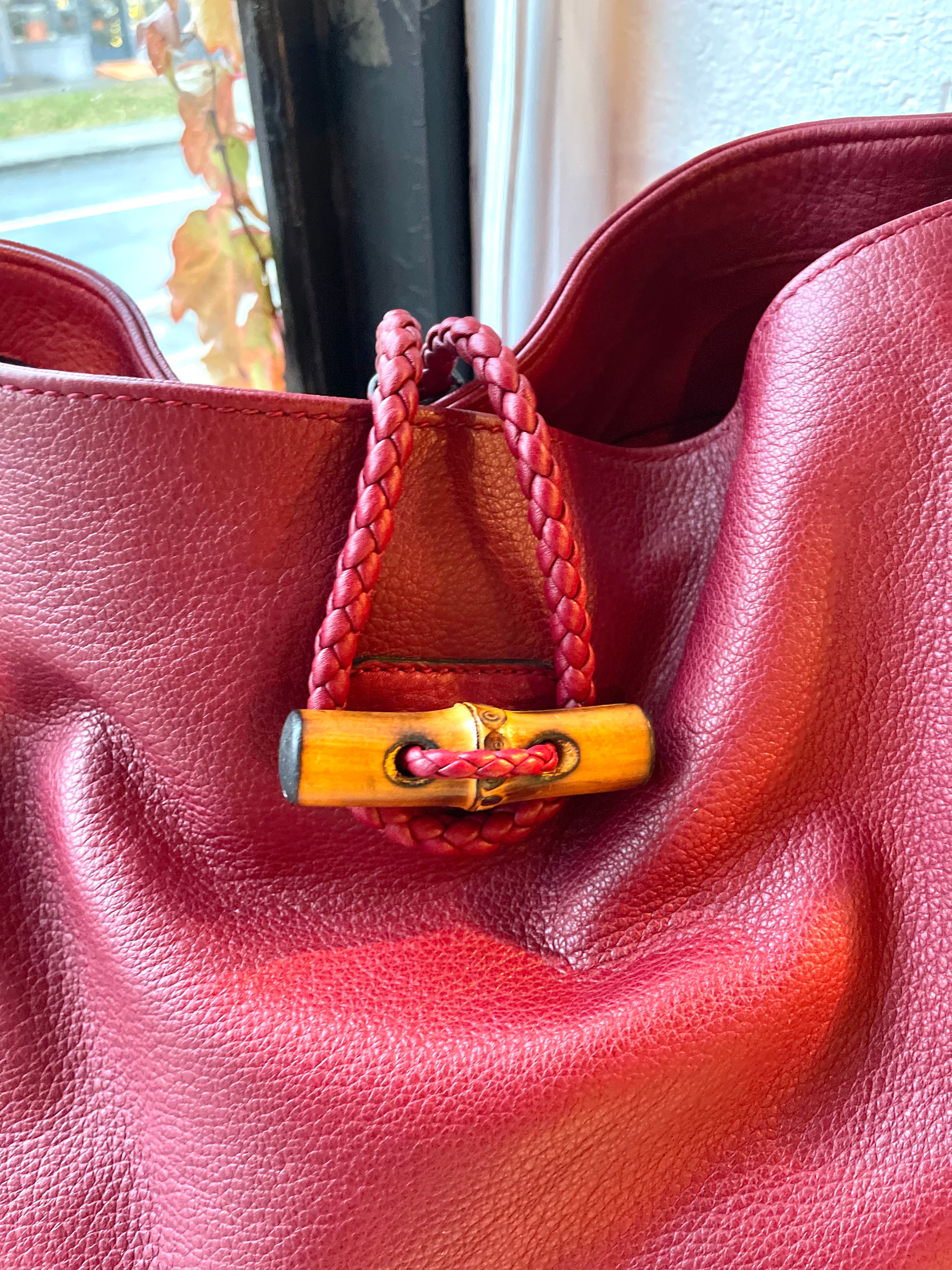 Gucci Raspberry Charmy Leather Handbag-Authenticated