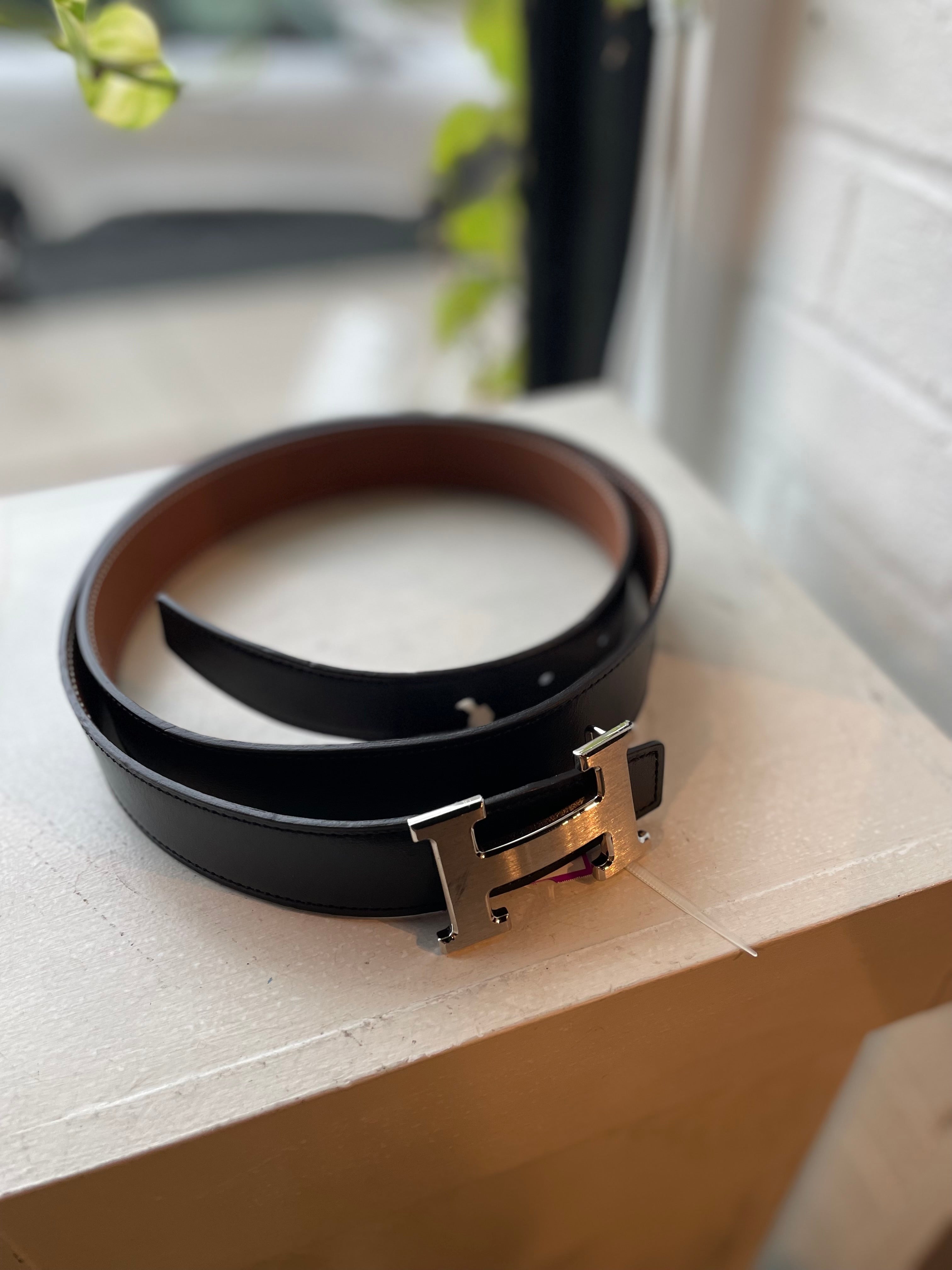 Hermes Classic Silver Belt