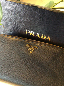 Prada Black Saffiano Lux Leather Wallet