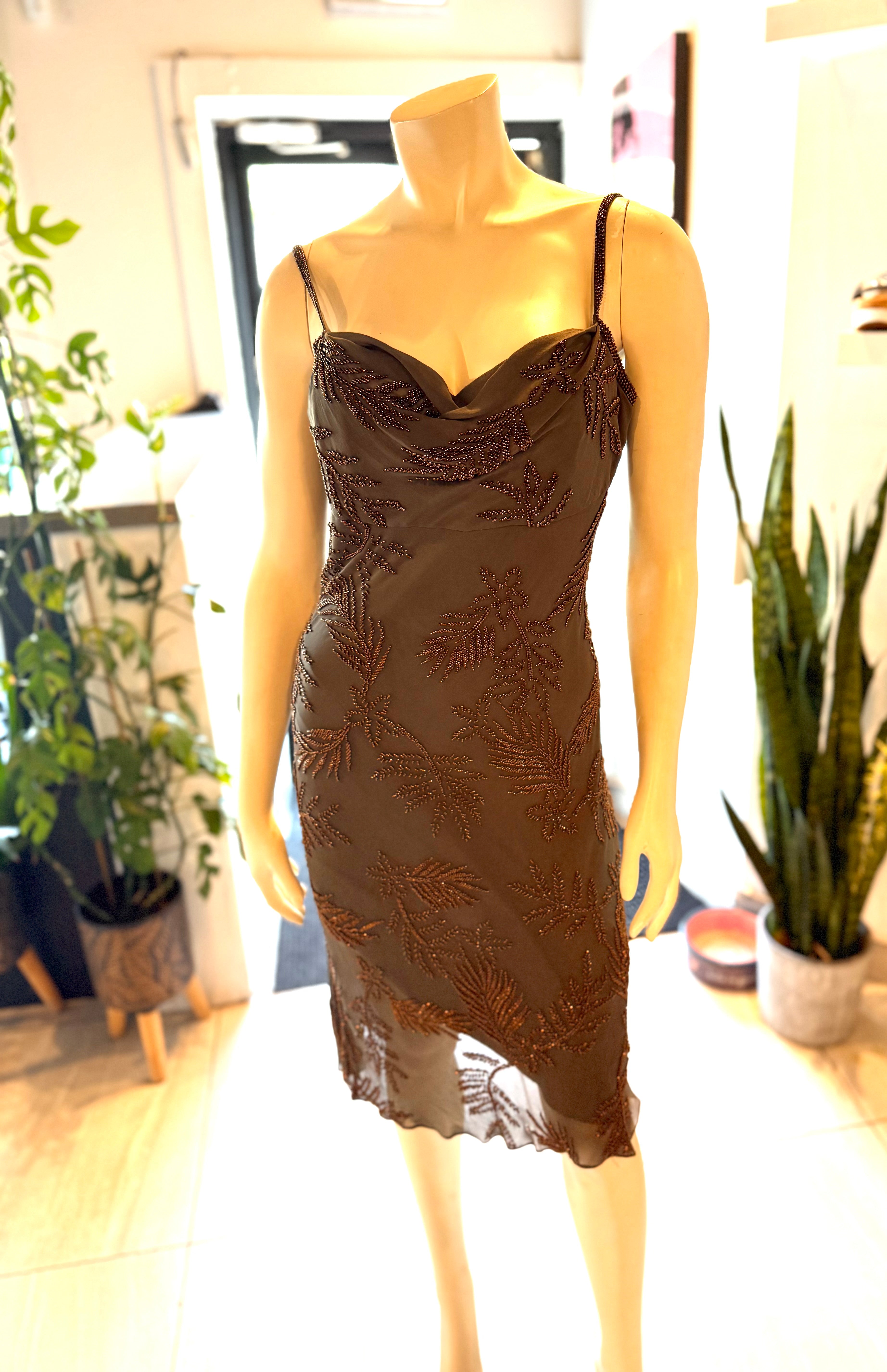 Halston Taupe Dress