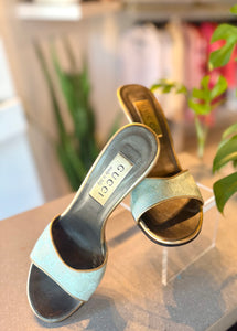 Gucci Pale Blue Mules