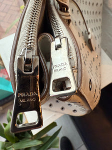 Prada Calf Leather Cream Purse