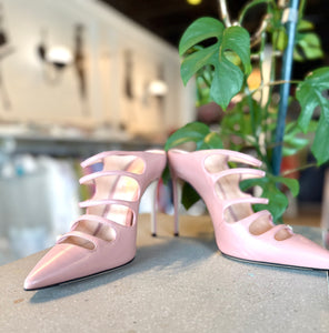 Gucci Pink Leather Mules