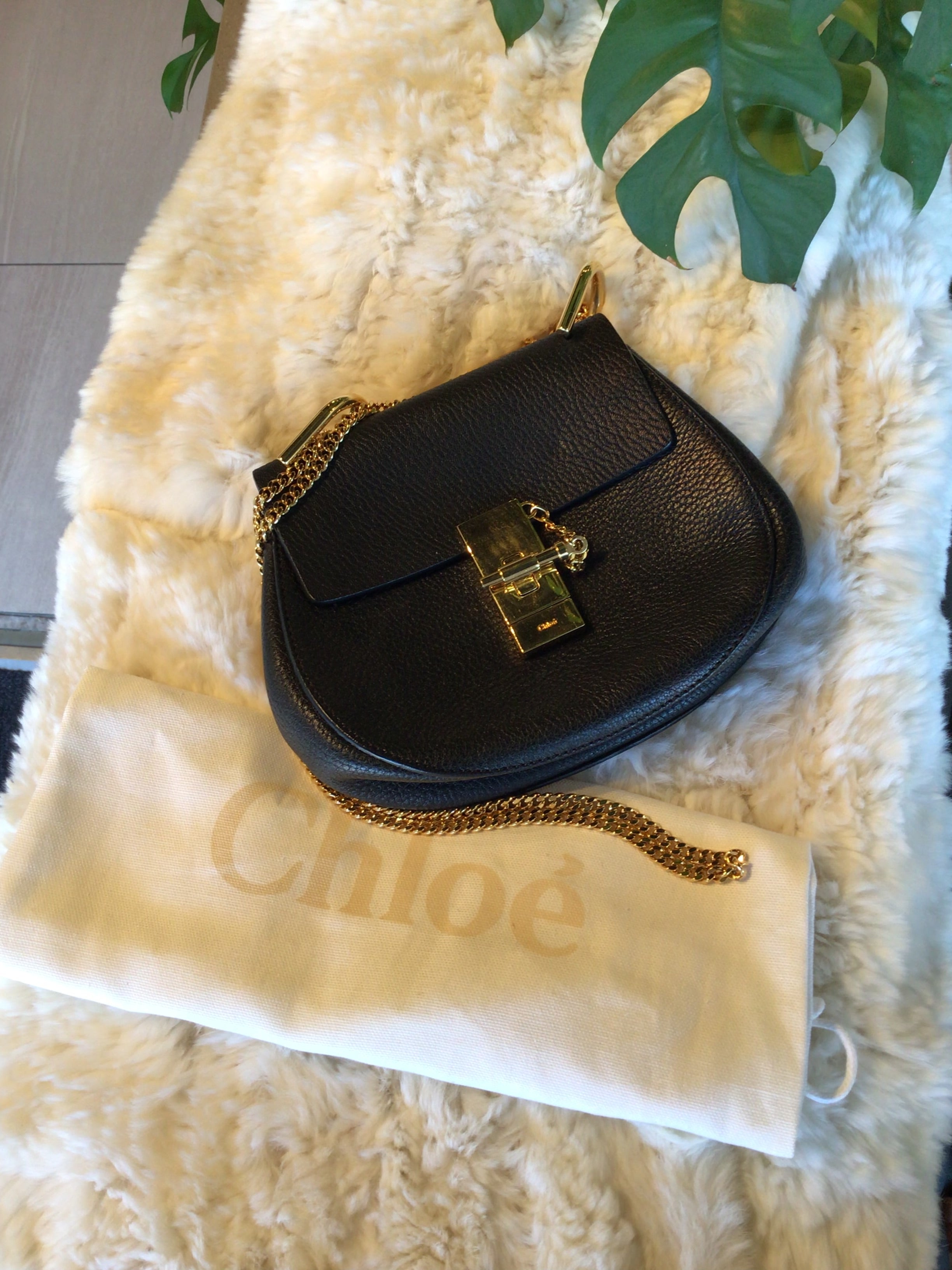 Chloe Black Leather “Drew” Handbag