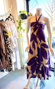 Oysho Purple & White Dress