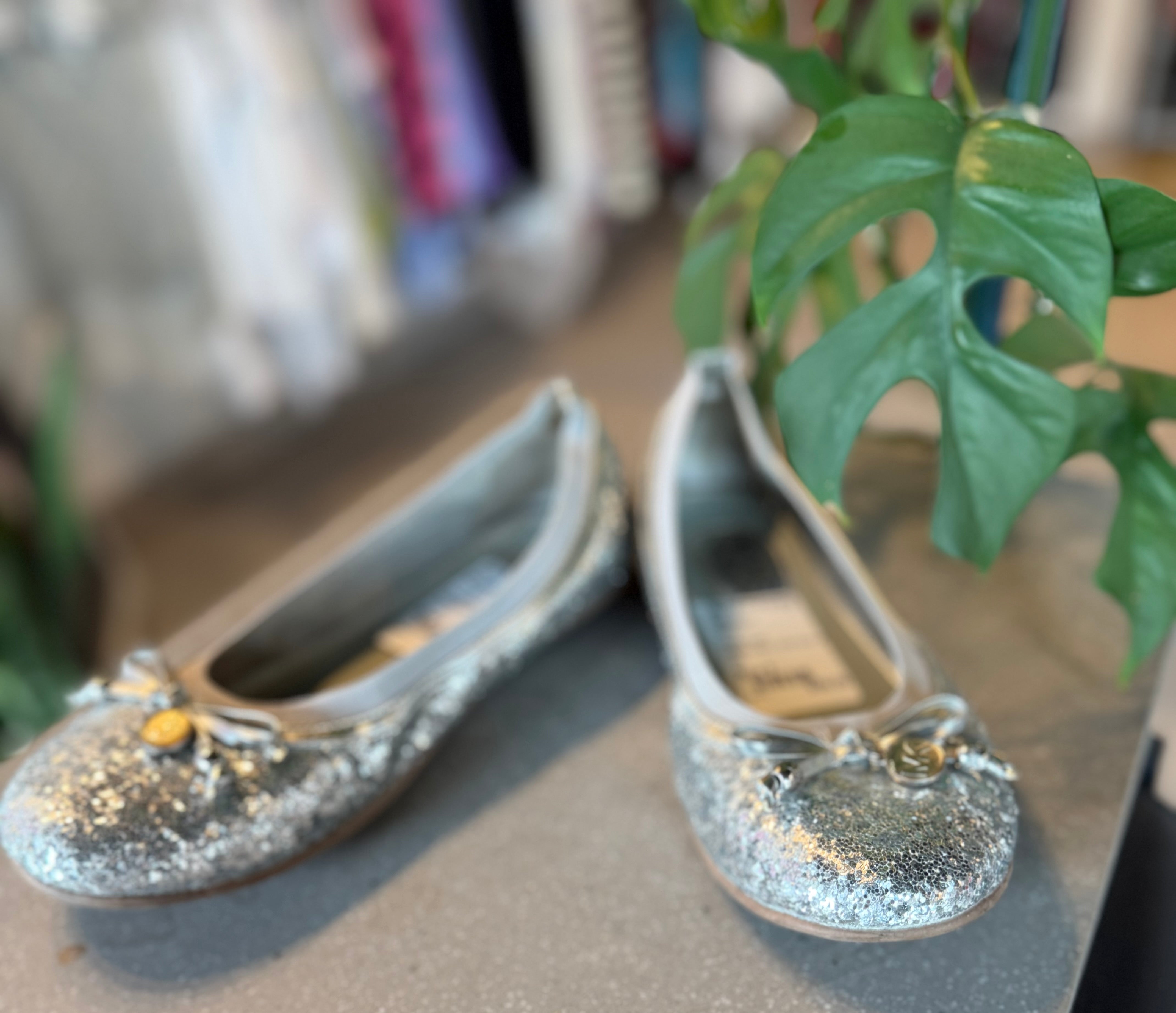 Michael Kors Silver Ballet Flats
