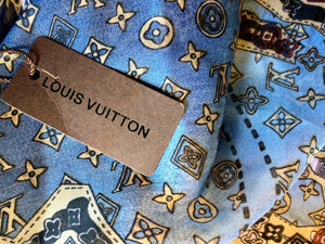 Louis Vuitton Carre Monogram World Map Silk Scarf