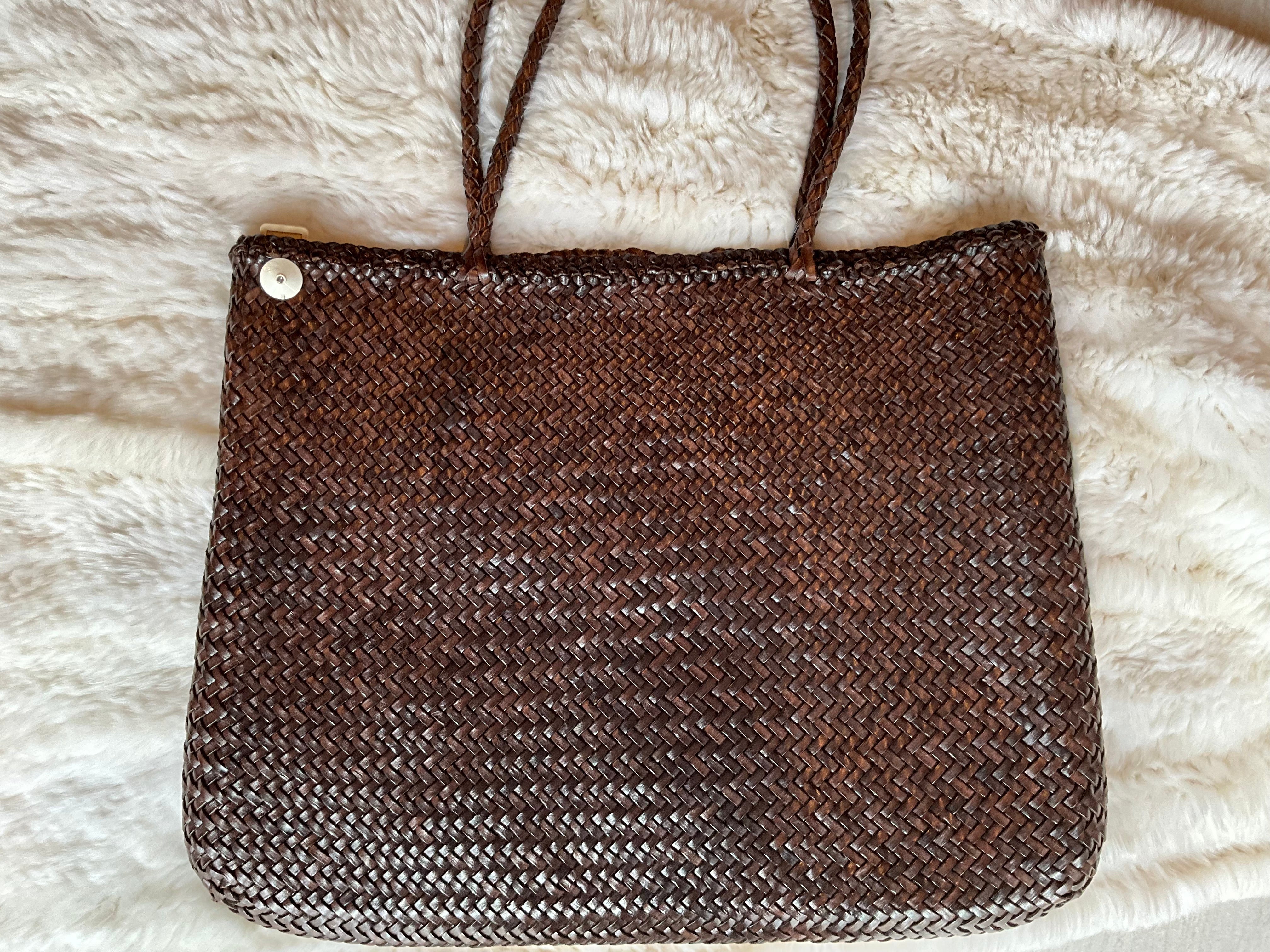 Dragon Diffusion Brown Leather Tote