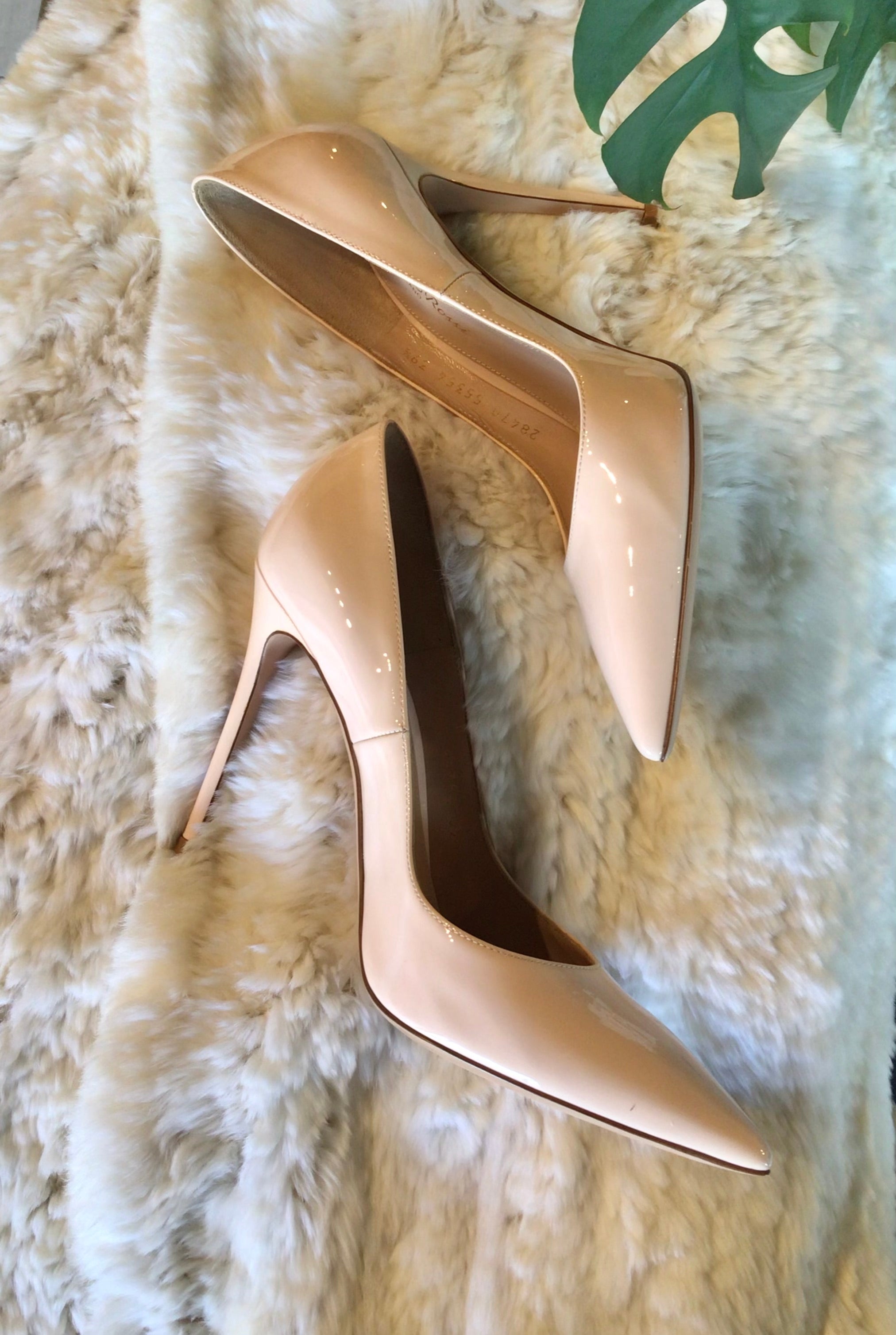 Gianvito Rossi Milano Nude Patent Pumps