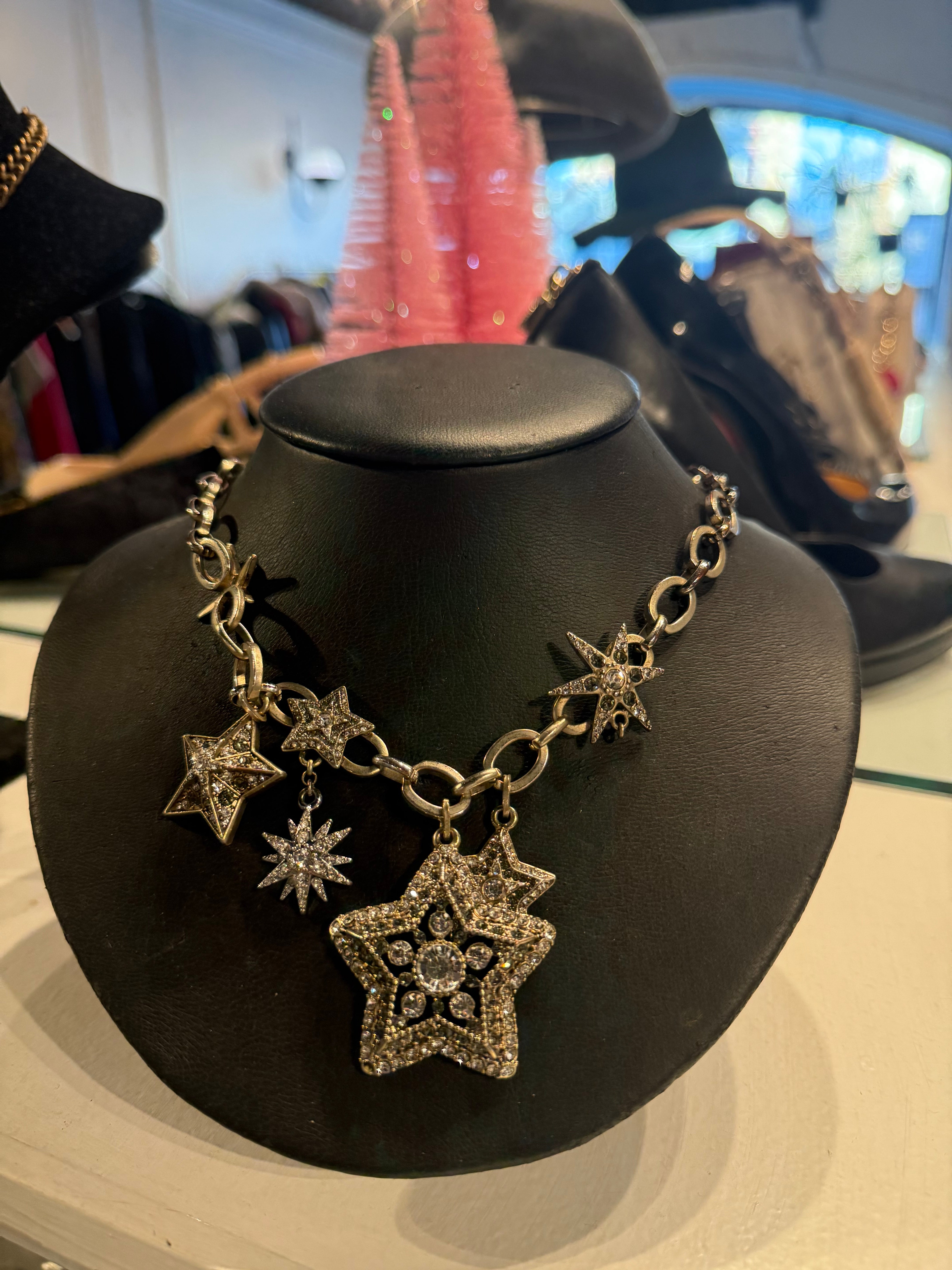 Crystal Encrusted Star Necklace