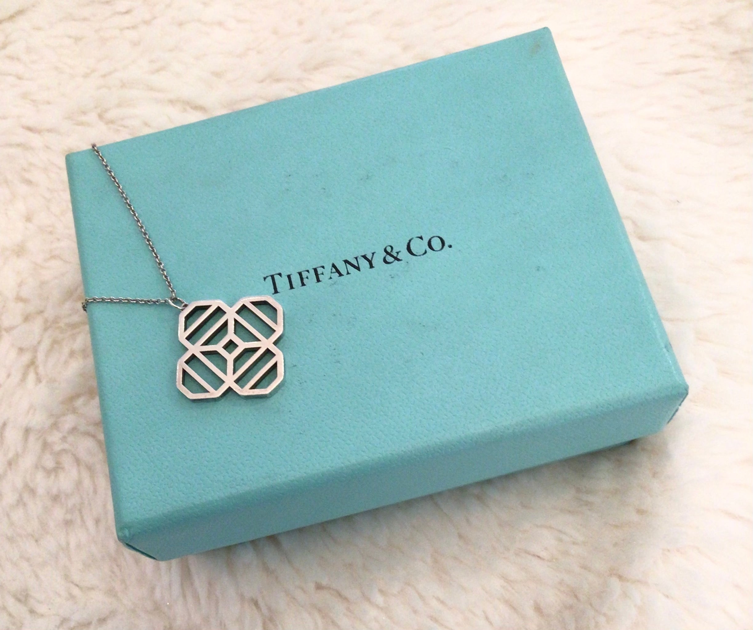 Tiffany Geometric Silver Necklace